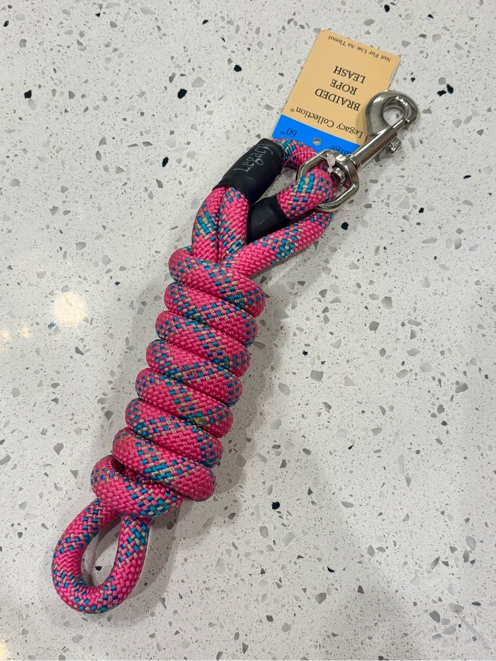 Legacy Collection Braided Rope Dog Leash NWT Size 60” PINK. Brand new.